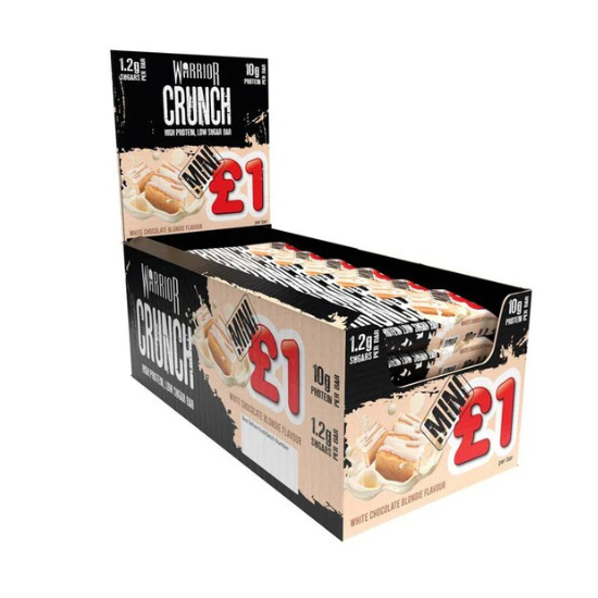 Crunch Bar Mini, White Chocolate Crisp, 24 bars, Warrior - Vitax.ro