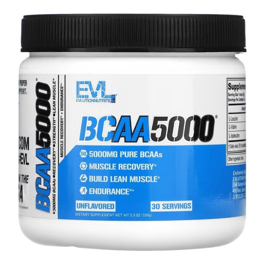 BCAA 5000, Unflavored, 150g, EVLution Nutrition - Vitax.ro
