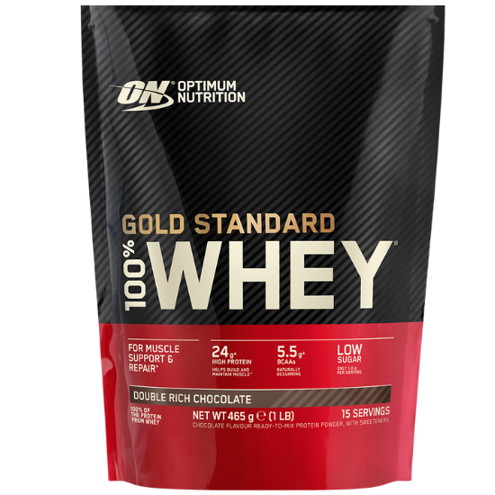 Gold Standard 100% Whey, Double Rich Chocolate, 450g, Optimum Nutrition - Vitax.ro