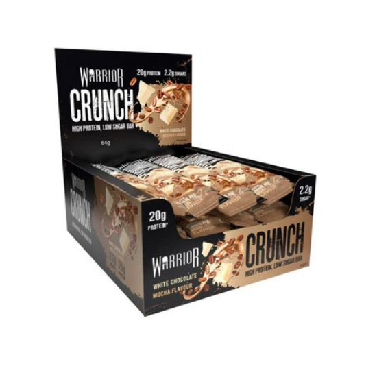 Crunch Bar, White Chocolate Mocha, 12 bars, Warrior - Vitax.ro