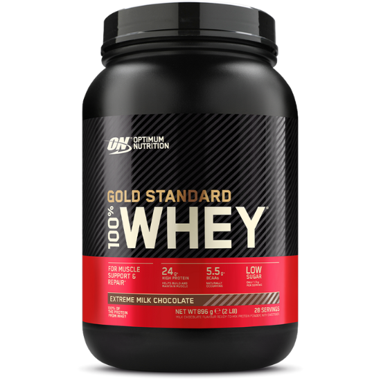 Gold Standard 100% Whey, Extreme Milk Chocolate, 896g, Optimum Nutrition - Vitax.ro