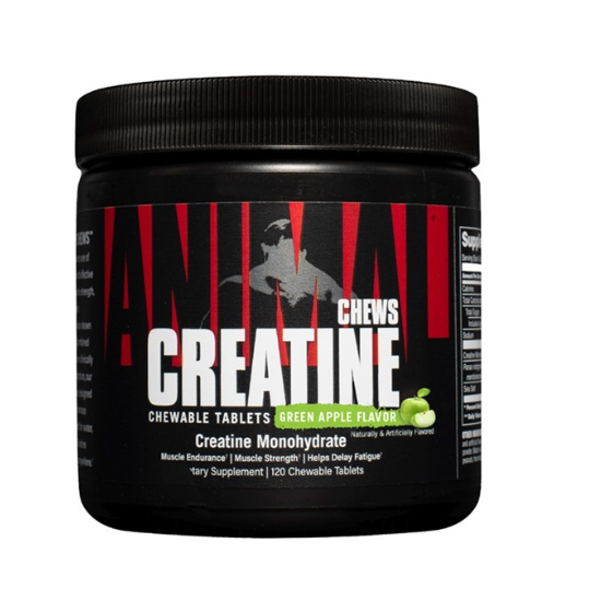 Creatine Chews, Green Apple,  120 chewable tablets, Universal Nutrition - Vitax.ro
