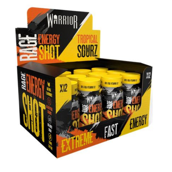 Rage Energy Shot, Tropical Sourz, 12x60 ml, WARRIOR - Vitax.ro
