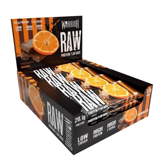 Raw Protein Flapjack, Chocolate Orange, 12 bars, Warrior - Vitax.ro