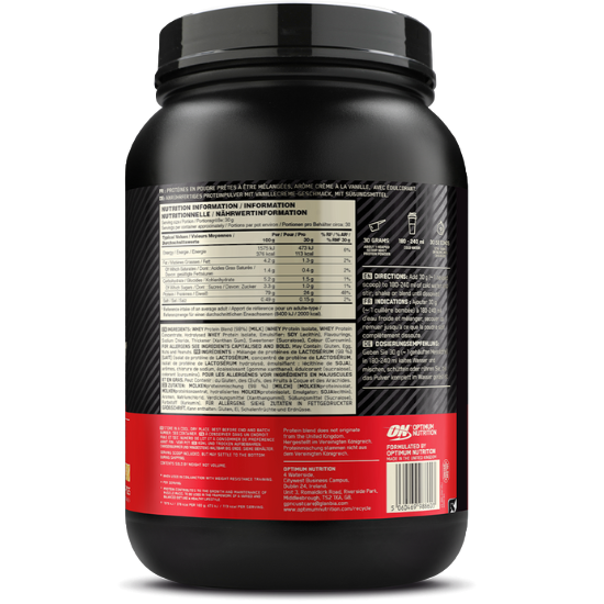 Gold Standard 100% Whey, French Vanilla Creme, 900g, Optimum Nutrition - Vitax.ro