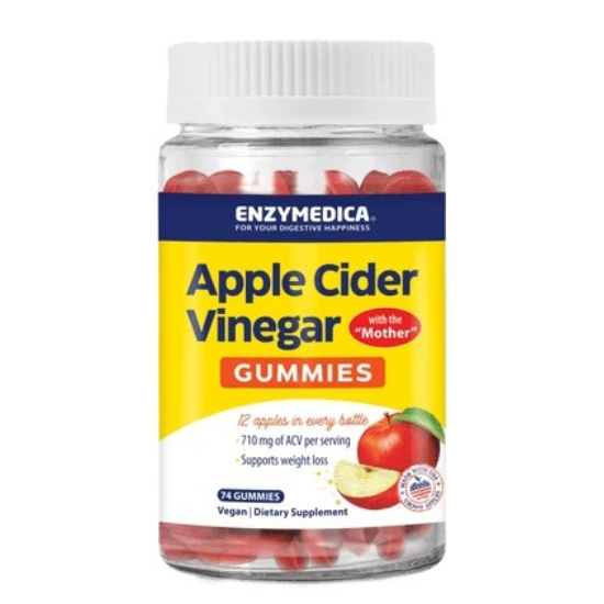 Apple Cider Vinegar Gummies, 74 gummies, Enzymedica - Vitax.ro