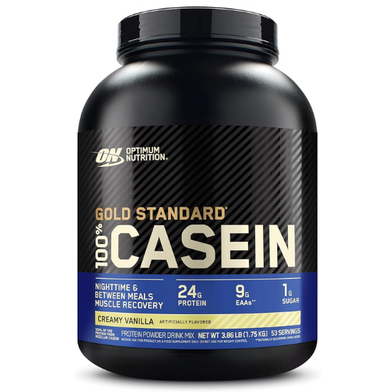 Gold Standard 100% Casein, Creamy Vanilla, 1750g, Optimum Nutrition
