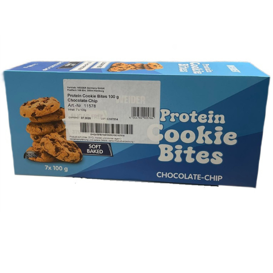 Protein Cookie Bites, Vanilla-Chocolate,7 x 100g, Weider - Vitax.ro