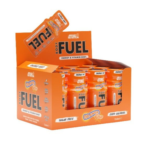Bodyfuel Energy Shots, Orange, 12 x 60 ml, Applied Nutrition - Vitax.ro