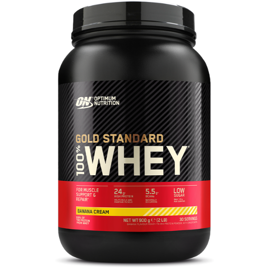 Gold Standard 100% Whey, Banana Cream, 900g, Optimum Nutrition