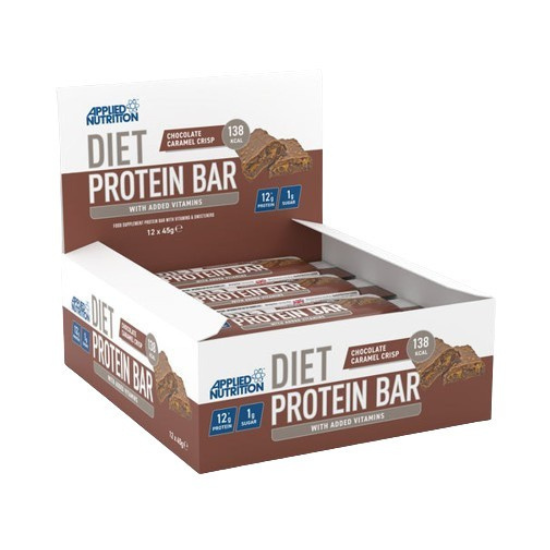 Diet Protein Bar, Chocolate Caramel Crisp, 12 x 45g, Applied Nutrition - Vitax.ro