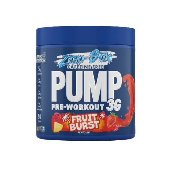 Pump 3G Pre-Workout (Zero Stimulant), Fruit Burst, 375g, Applied Nutrition - Vitax.ro