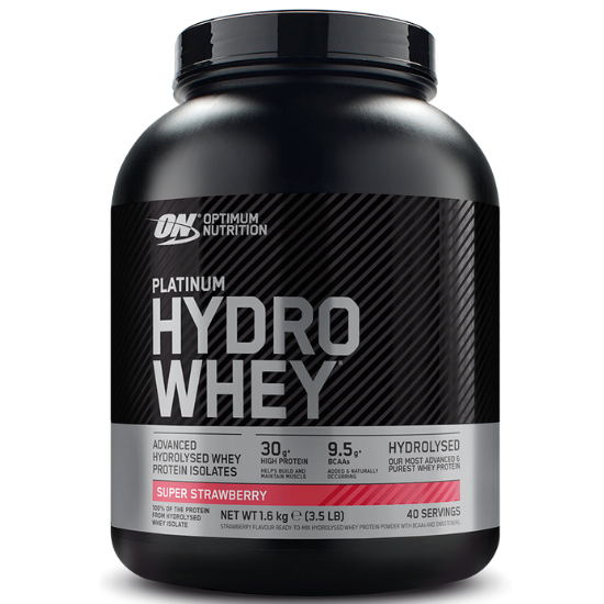 Platinum Hydrowhey, Super Strawberry, 1600g, Optimum Nutrition - Vitax.ro