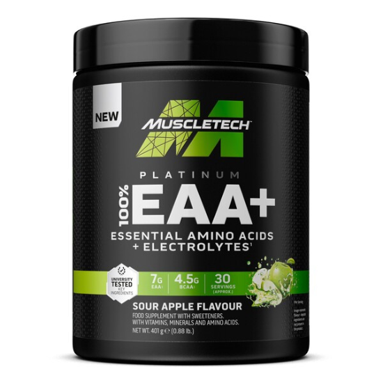 Platinum 100% EAA+, Sour Apple, 401g, Muscletech - Vitax.ro