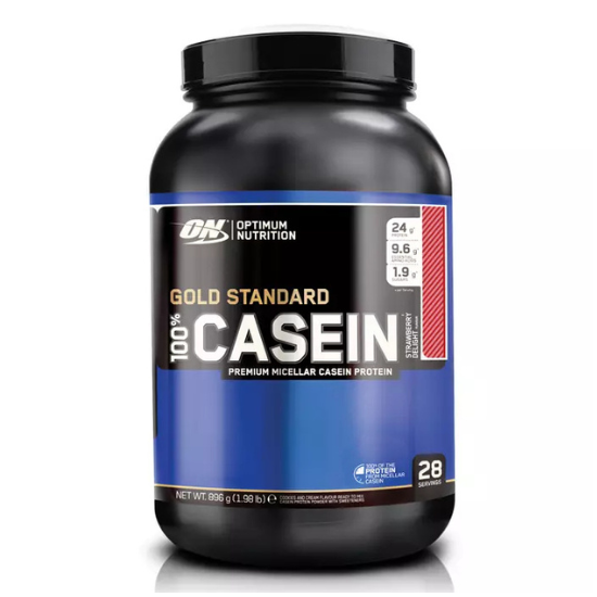 Gold Standard 100% Casein, Strawberry Delight, 896g, Optimum Nutrition - Vitax.ro
