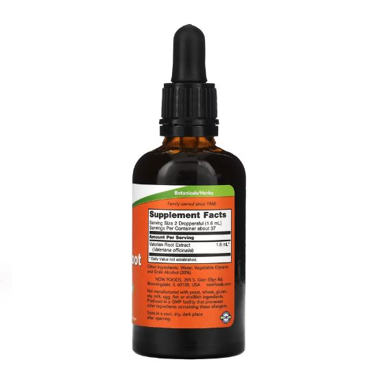 Valerian Root Extract, Liquid, 60 ml, NOW Foods - Vitax.ro