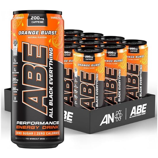 ABE Energy + Performance Cans, Orange Burst, 12 x 330 ml, Applied Nutrition - Vitax.ro