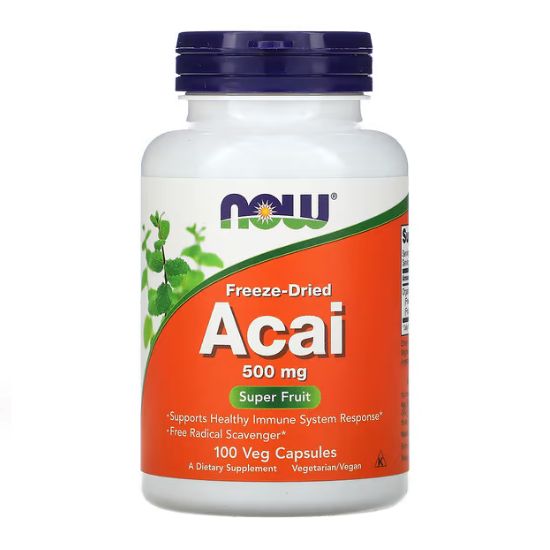 Acai, 500mg, 100 vcaps, NOW Foods - Vitax.ro