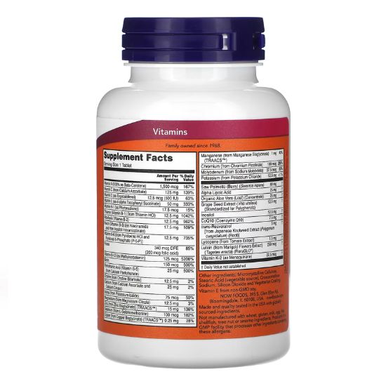 ADAM Multi-Vitamin for Men, 60 tablets, NOW Foods - Vitax.ro