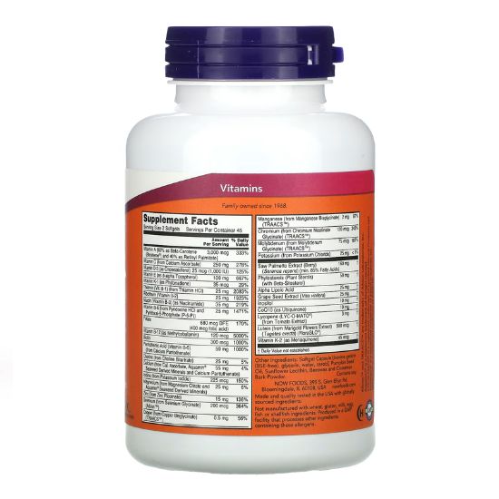 ADAM Multi-Vitamin for Men, 90 softgels, NOW Foods - Vitax.ro