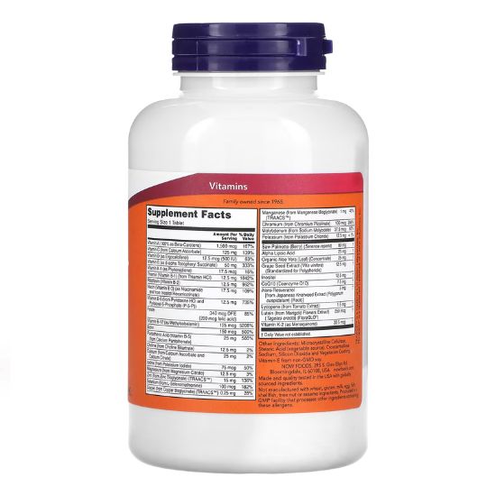 ADAM Multi-Vitamin for Men, 120 tablets, NOW Foods - Vitax.ro