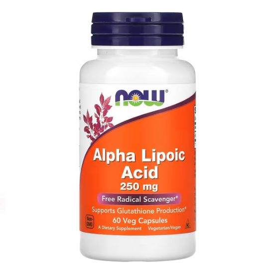 Alpha Lipoic Acid, 250mg, 60 vcaps, NOW Foods - Vitax.ro