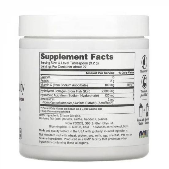 Aquatic Beauty, Powder, 85g, NOW Foods - Vitax.ro