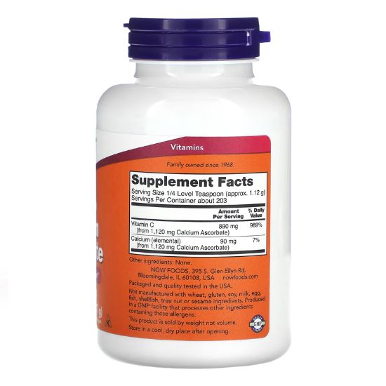 Calcium Ascorbate, Pure Buffered Powder, 227g, NOW Foods - Vitax.ro