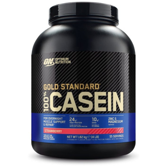 Gold Standard 100% Casein, Strawberry, 1820g, Optimum Nutrition - Vitax.ro