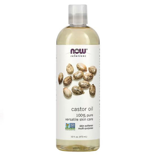 Castor Oil 100% Pure 473 ml, NOW Foods - Vitax.ro