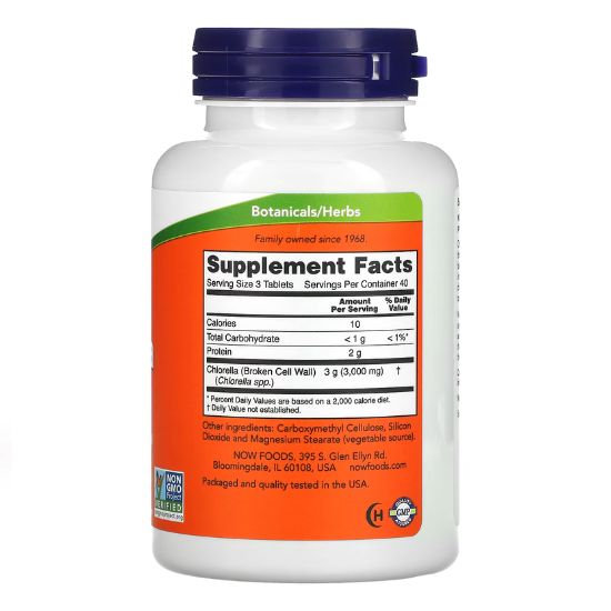 Chlorella, 1000mg, 120 tabs, NOW Foods - Vitax.ro