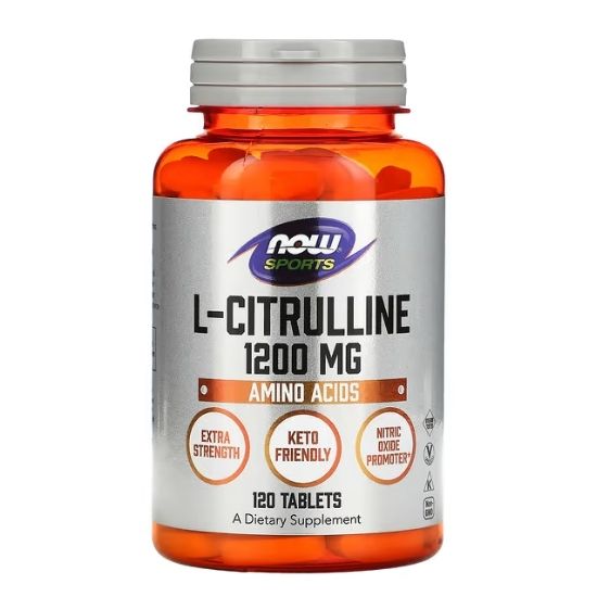 L-Citrulline, 1200mg (Extra Strength), 120 tablets, NOW Foods - Vitax.ro