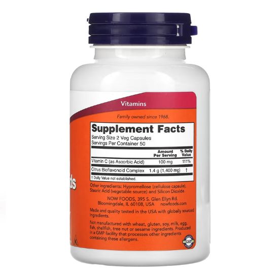 Citrus Bioflavonoids, 700mg, 100 caps, NOW Foods - Vitax.ro