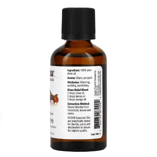 Essential Oil, Clove Oil, 59 ml, NOW Foods - Vitax.ro