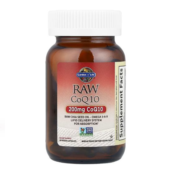 Raw CoQ10, 200mg, 60 vegan caps, Garden of Life - Vitax.ro