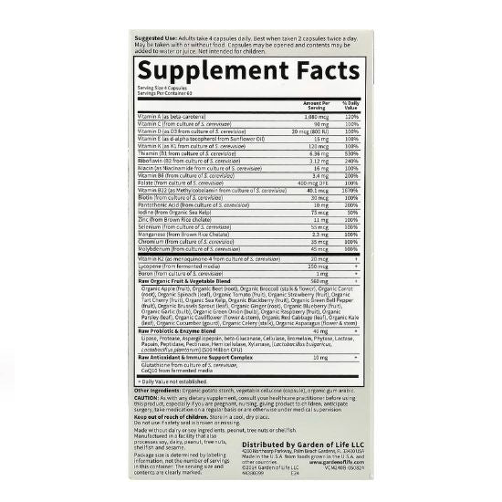 Vitamin Code Men, 240 vcaps, Garden of Life - Vitax.ro