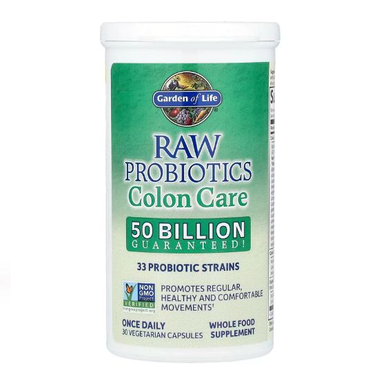 Raw Probiotics Colon Care, 30 vcaps, Garden of Life - Vitax.ro
