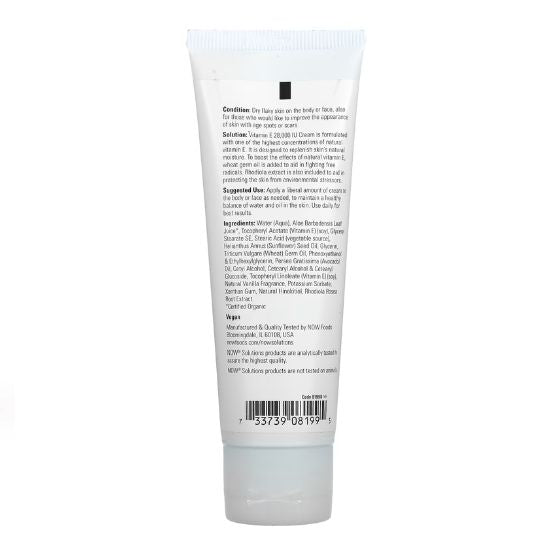 Vitamin E Cream, 118 ml, NOW Foods - Vitax.ro