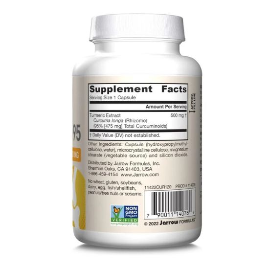 Curcumin 95, 500mg, 120 vcaps, Jarrow Formulas