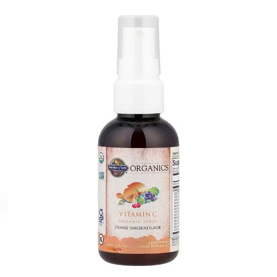 Mykind Organics Vitamin C Organic Spray, Orange-Tangerine, 58 ml, Garden of Life - Vitax.ro