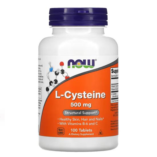 L-Cysteine, 500mg, 100 tablets, NOW Foods - Vitax.ro
