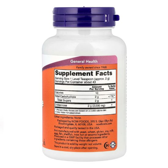 D-Mannose, Pure Powder, 85g, NOW Foods - Vitax.ro