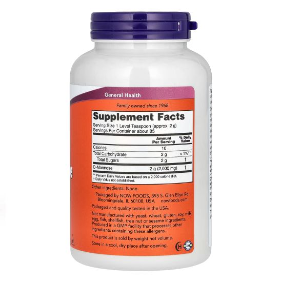 D-Mannose, Pure Powder, 170g, NOW Foods - Vitax.ro