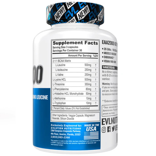 EAA 2000, 90 vcaps, EVLution Nutrition - Vitax.ro
