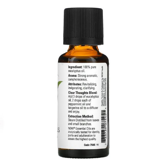 Essential Oil, Eucalyptus Oil, 30 ml, NOW Foods - Vitax.ro