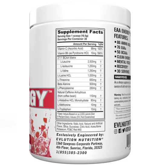 EAA Energy, Fruit Punch, 357g, EVLution Nutrition - Vitax.ro