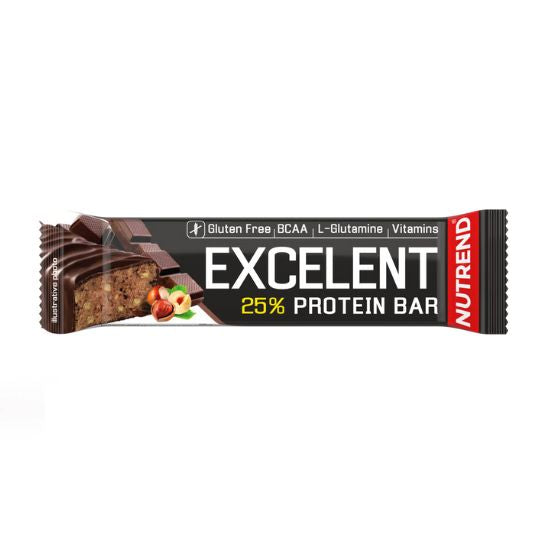 Excelent Protein Bar, Chocolate with nuts, 18 x 85 g, Nutrend - Vitax.ro