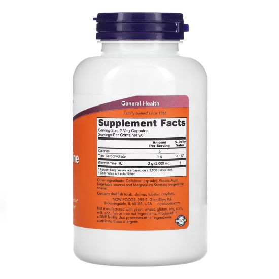 Glucosamine 1000, 180 vcaps, NOW Foods - Vitax.ro