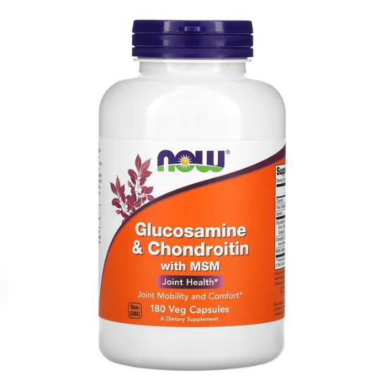 Glucosamine & Chondroitin with MSM, 180 caps, NOW Foods - Vitax.ro