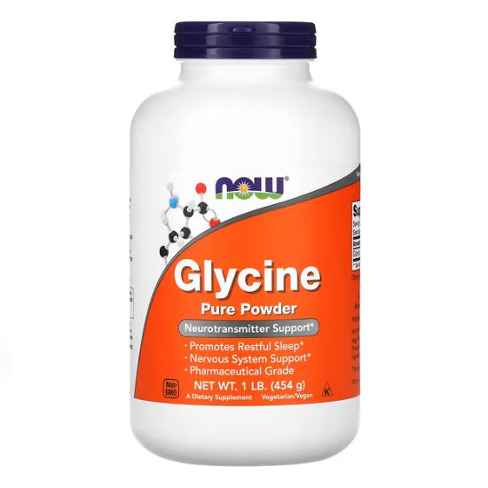 Glycine, Pure Powder, 454g, NOW Foods - Vitax.ro